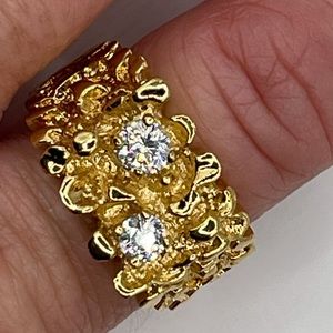 Nugget Ring with Fake Diamonds (#52)